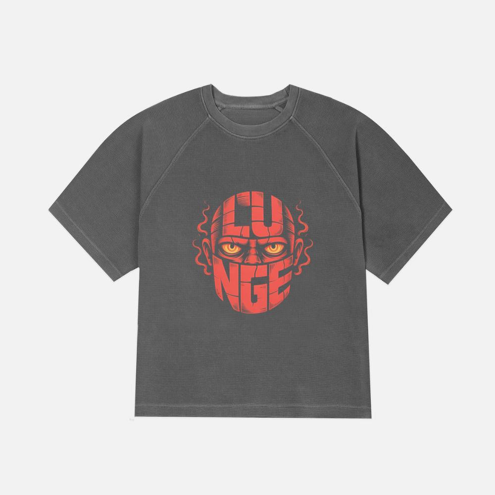 Lunge Red Face Horror Retro Poster Style T-Shirt