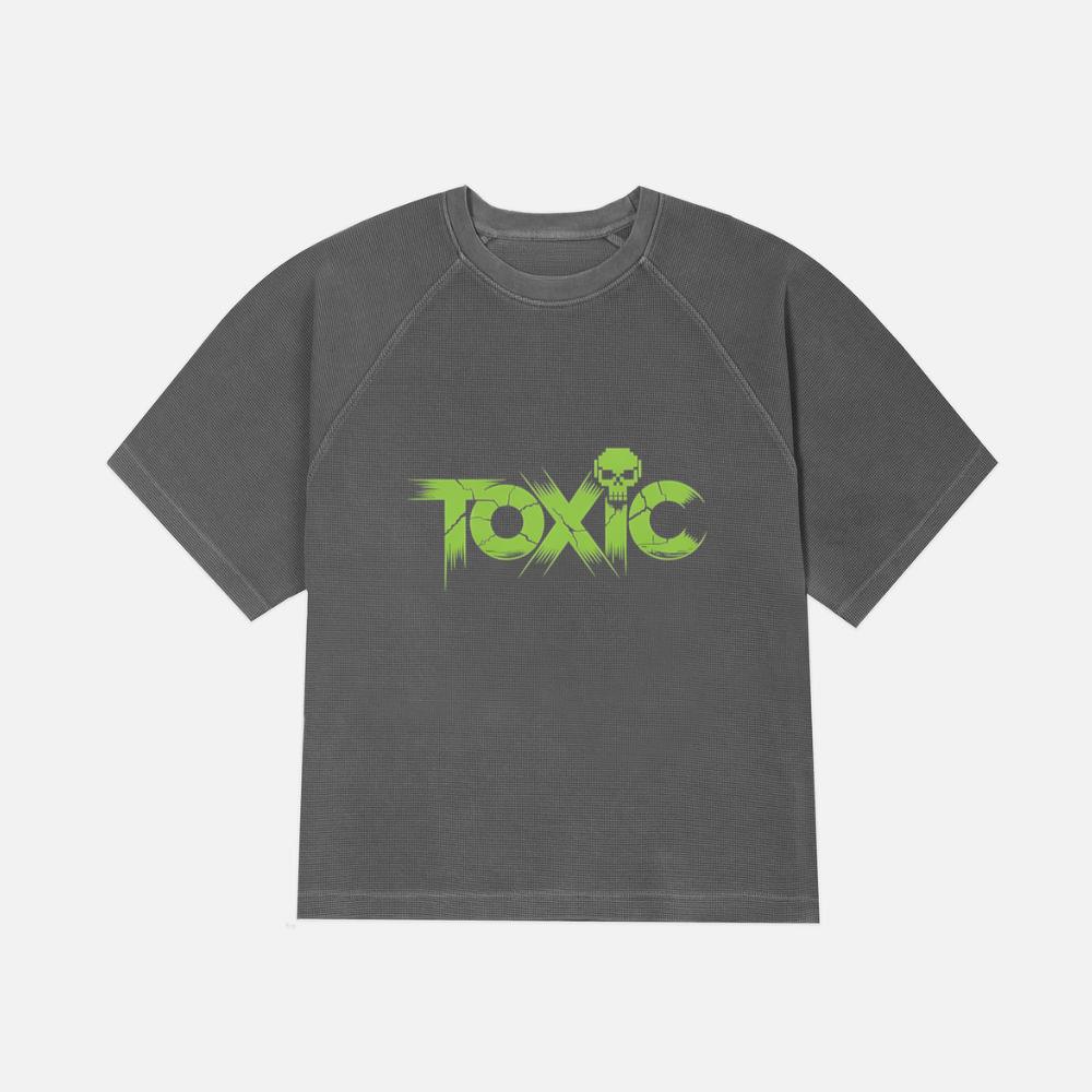 Toxic Skull Neon Letters Dark Style T-Shirt